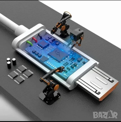 Бързо зареждащ Mикро USB кабел 1метър, снимка 3 - USB кабели - 50583633