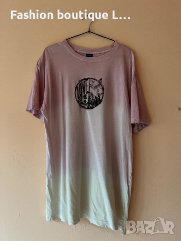 Bershka Широка хипарска тениска с знака на мира 😇, снимка 1 - Тениски - 44326891