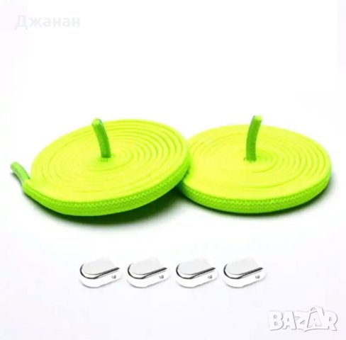 Плоски ластични връзки за обувки с метални стопери, снимка 6 - Други - 42331929