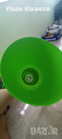 Висящ плафон - зелен, снимка 2 - Полилеи - 50244645