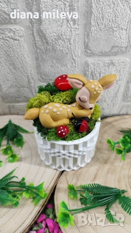 Аранжировка със Сърнички и скандинавски мъх!!, снимка 15 - Декорация за дома - 51308863
