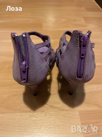 Дамски обувки лилав цвят - промазан, снимка 3 - Дамски обувки на ток - 52858846