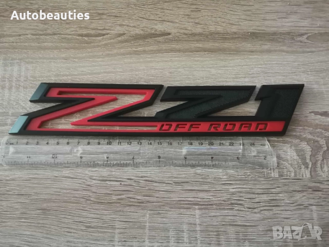 Chevrolet Z71 Offroad черно с червено емблема, снимка 2 - Аксесоари и консумативи - 51879214