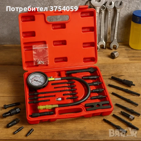 Комплект за тест на компресия на дизелови двигатели, снимка 3 - Аксесоари и консумативи - 50739953