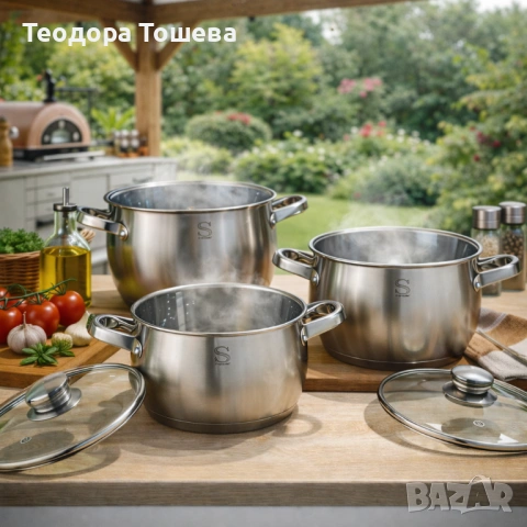 Комплект тенджери , снимка 3 - Съдове за готвене - 53070564