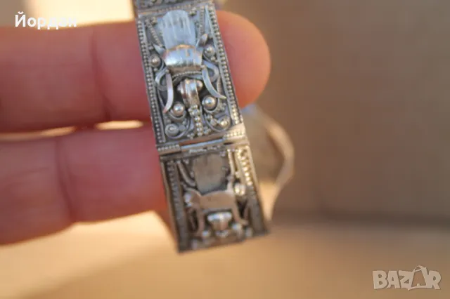 Дамска сребърна гривна , снимка 9 - Гривни - 49405246