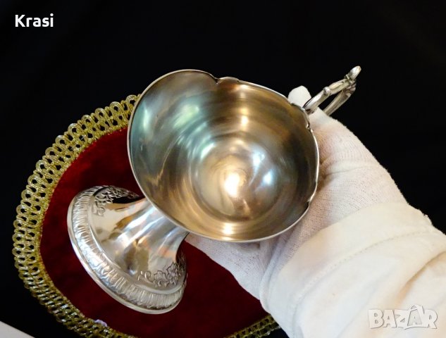 Японска посребрена поставка за бутилка, снимка 9 - Антикварни и старинни предмети - 38394612