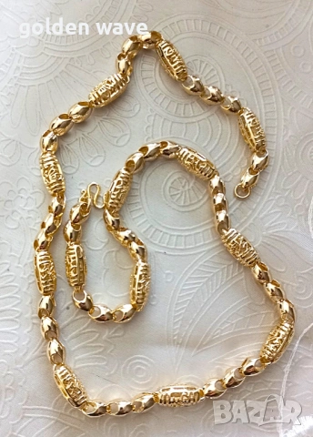  позлатен  синджир , снимка 2 - Колиета, медальони, синджири - 52070998