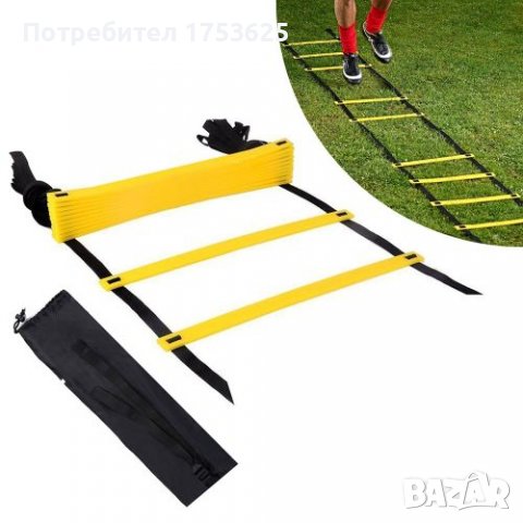 Стълба за бързина и ловкост с дължина 10 м, 16 преки (15 стъпала). 