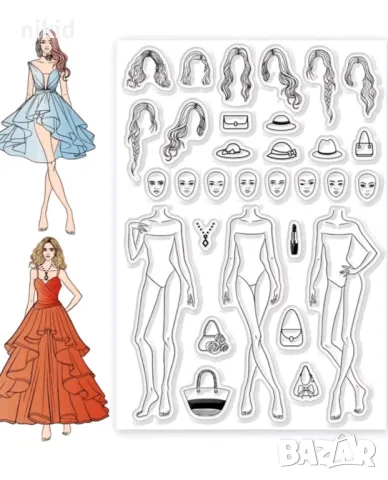 Тяло човешко жена модел манекен силиконов гумен печат декор украса бисквитки фондан Scrapbooking 