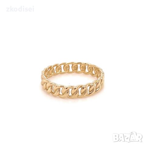 Златен дамски пръстен 2,20гр. размер:54 14кр. проба:585 модел:21881-4, снимка 1 - Пръстени - 44168036