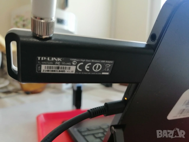 USB WI-FI адаптер TP-LINK TL-WN722N, снимка 5 - Мрежови адаптери - 54173820