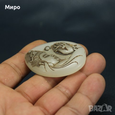 Гуанин Бодхисатва ??? БУДА ???  АЗИАТСКА БОГИНЯ НЕФРИТ МЕДАЛЬОН ВИСУЛКА , снимка 7 - Колиета, медальони, синджири - 40603908