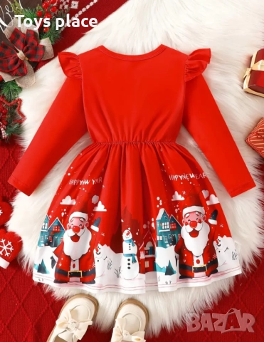 Нова красива Коледна рокля размери 4г, 5г, 6г, снимка 3 - Детски рокли и поли - 52158401