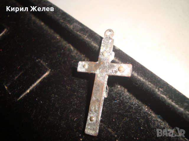 СТАРО МЕТАЛНО РАЗПЯТИЕ КРЪСТЧЕ 20956, снимка 2 - Колиета, медальони, синджири - 32101876