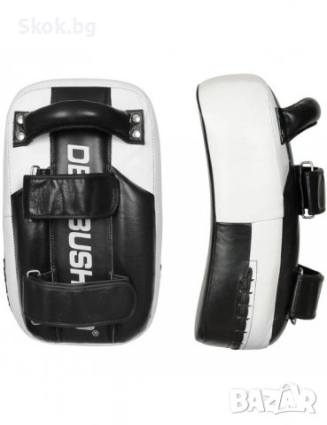 Боксова лапа (щит) от естествена кожа DBX Bushido KS-3 - черно/бяла - 41х21 см, снимка 2 - Бокс - 37972093