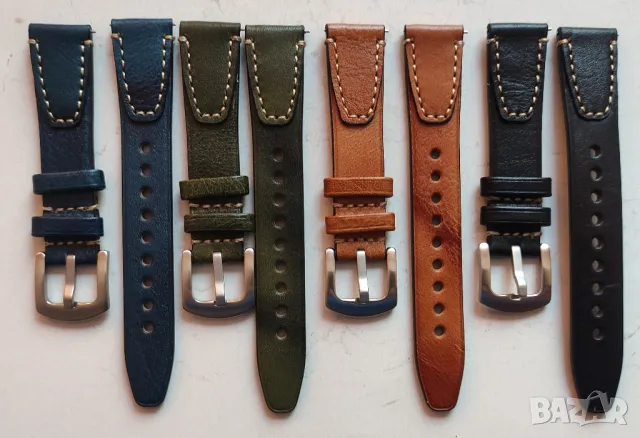 Кожени каишки 18мм, снимка 2 - Каишки за часовници - 47645631