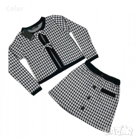 Детски комплект за момиче пепит-сако и пола