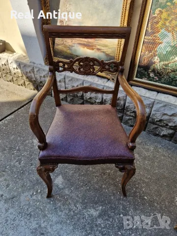 Чифт страхотни антикварни столове кресла в стил Луй 15, снимка 5 - Антикварни и старинни предмети - 47331744