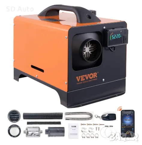 ПРЕНОСИМА Дизелова суха печка Марка: VEVOR 8 kW - 12 V, Дистанционен превключвател и Bluetooth, снимка 6 - Части - 47697904