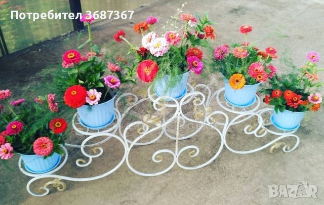 Цветарници и стойки за цветя и саксии от ковано желязо , снимка 6 - Стайни растения - 40218205