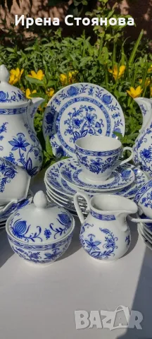 Двойни и тройни сетове, чайник, захарница  Zwiebelmuster, Winterling 1950 г. , снимка 8 - Сервизи - 47320479