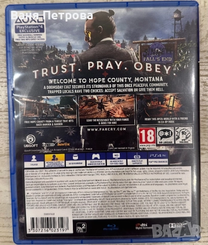 Far Cry 5 PS Playstation 4, снимка 2 - Игри за PlayStation - 52956654