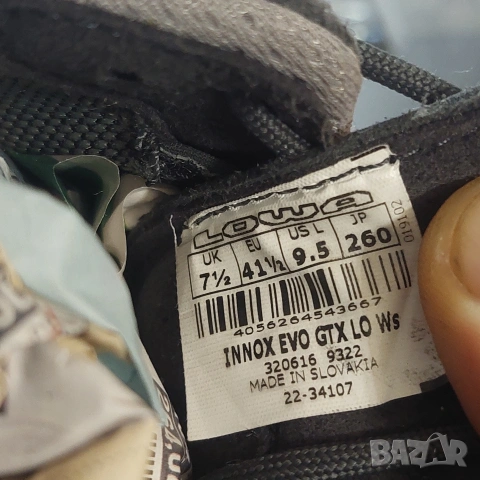 туристически обувки LOWA INNOX EVO GTX LO номер 41, снимка 7 - Други - 54208105