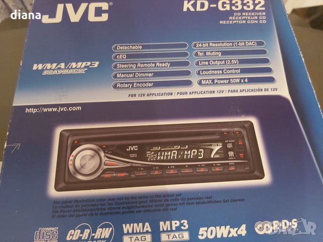 CD Плейър jvc kd-g332 , снимка 1 - Аудиосистеми - 30900957