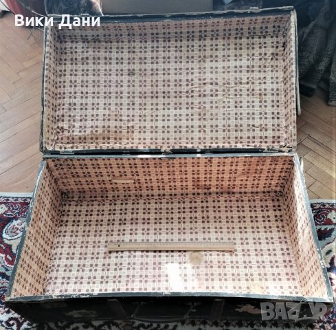 стар голям куфар ракла 80 см, снимка 5 - Антикварни и старинни предмети - 38280461