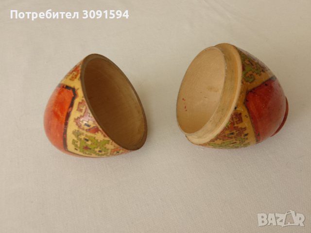 19 век дървено руско яйце ръчно рисувано, снимка 6 - Колекции - 42447513