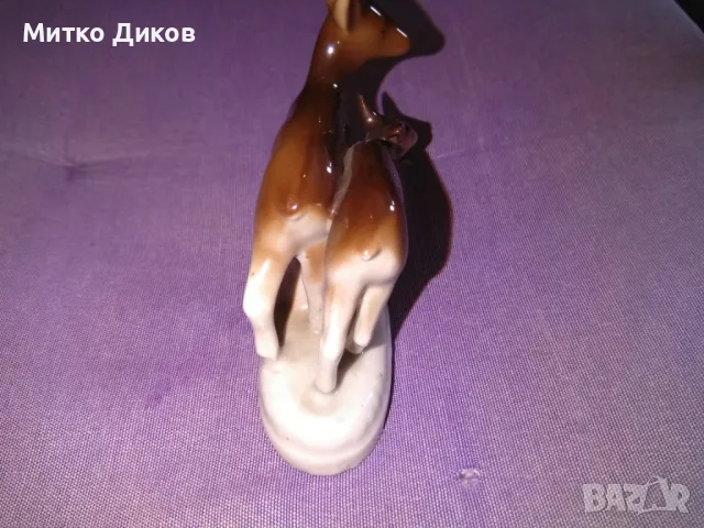 Скулптура еленчета порцелан Н-105мм, снимка 2 - Декорация за дома - 50114422