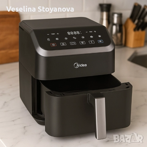 Midea Air Fryer MAD55000ADK – 5L въздушен фритюрник за здравословно и бързо готвене