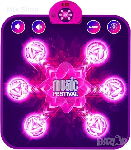 Нова Образователна танцова постелка с музика и светлини за деца играчка