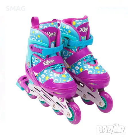 Ролери в розови и сини шарки 34-37 S_1180150