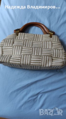 Дамски чанта от конопени ленти 