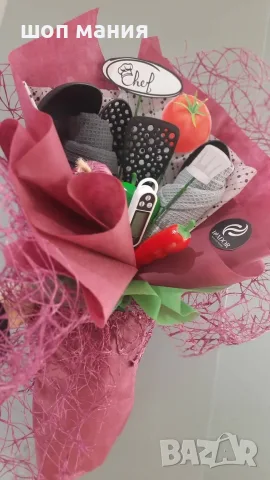 🍅🫑🌶️Букет от колекцията ни "Готварски букет" - CHEF BOUQUETS👩‍🍳 , снимка 3 - Подаръци за жени - 55836314