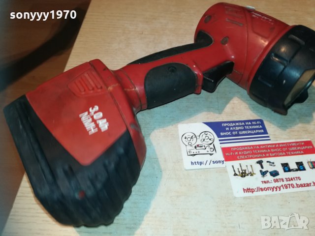 hilti+hilti-фенер+батерия-внос франция, снимка 5 - Други инструменти - 30182254