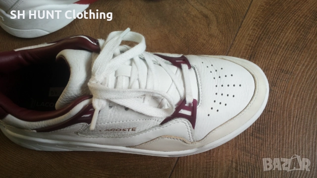 LACOSTE SNEAKERS COURT SLAM 319 SFA WHITE Размер EUR 40 / UK 6,5 естествена кожа 54-14-S, снимка 7 - Ежедневни обувки - 52640300