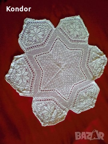 Звезда, плетена на една кука, снимка 4 - Декорация за дома - 34961630