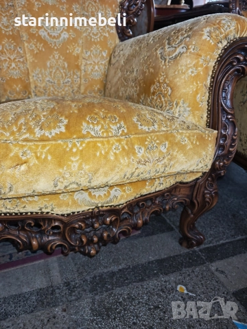 Барокова холна гарнитура , снимка 8 - Дивани и мека мебел - 52886459
