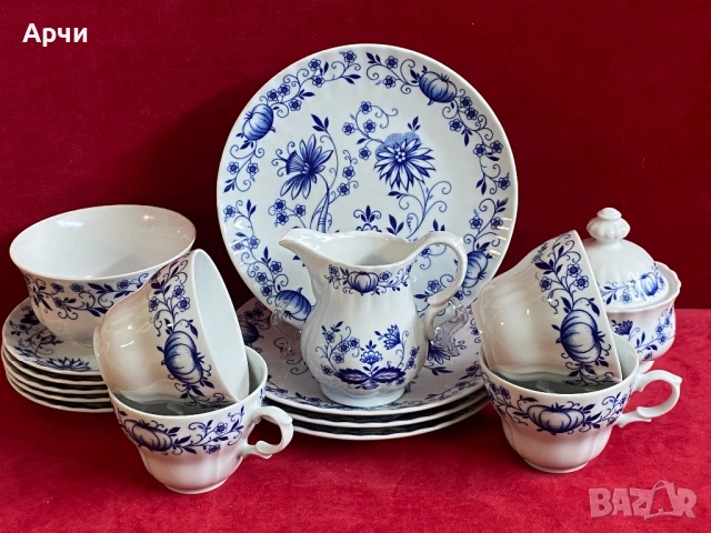 Баварски порцеланов сервиз за кафе -WUNSIEDEL