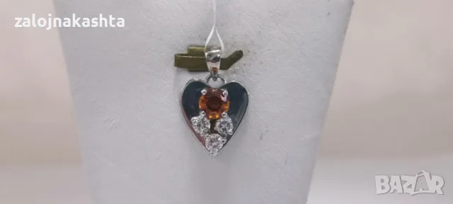 Златна висулка с Гранат и Брилянти-1,74гр/18кр