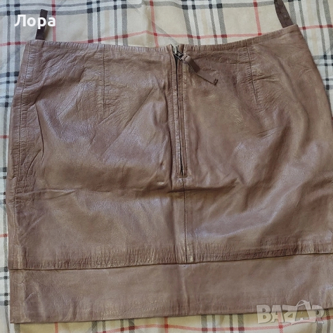 Дамска пола естествена кожа , снимка 2 - Поли - 52420928