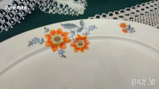 Essenbach Bavaria плато с оранжеви цветя , снимка 2 - Чинии - 49979022