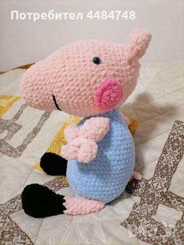 Плетена играчка Пепа, снимка 4 - Плюшени играчки - 52018695