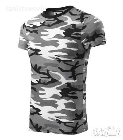Нова мъжка камуфлажна тениска (светъл камуфлаж), снимка 2 - Тениски - 42255065