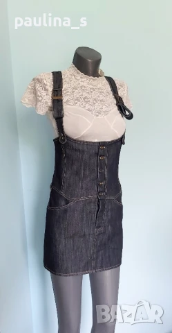 Два броя / Винтидж дънков марков сукман "Olympia" и "Motor jeans" , снимка 3 - Сукмани - 51299718