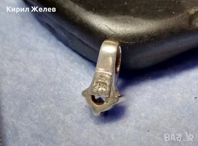 СРЕБЪРЕН ПЕНДАНТ СРЕБРО 950 с 1/2мм МАСИВНО БЯЛО ЗЛАТО 750 с ЖЪЛТА ПОЗЛАТА 22 Карата и ФИАНИТ 49301, снимка 4 - Колиета, медальони, синджири - 50342439
