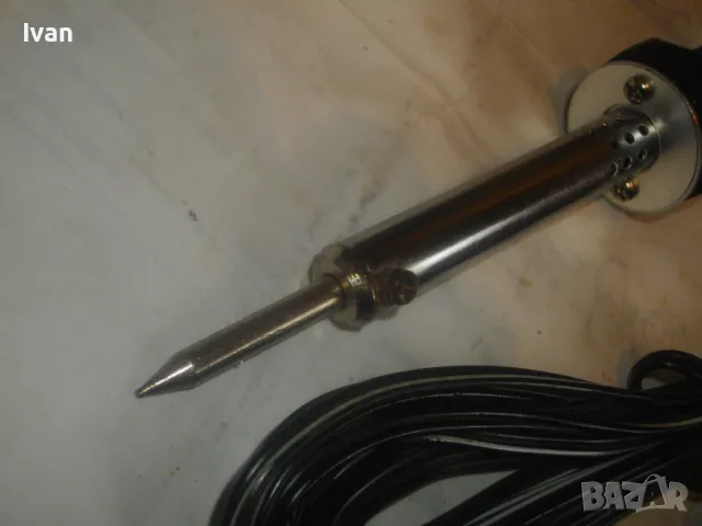 НОВ 12 ВОЛТА ПОЯЛНИК КЪМ ЗАПАЛКАТА НА АВТОМОБИЛ СТАРО КАЧЕСТВО ОТЛИЧЕН 215мм Остър връх 3 м кабел, снимка 9 - Поялници и запояване - 47977815